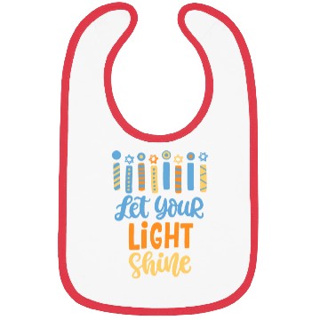 Discover Funny Hanukkah Let Your Light Shine Menorah Adults Bibs