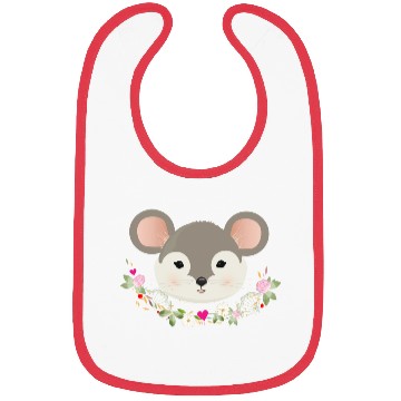 Discover Magical sweet mouse with delicate green in spring Bibs