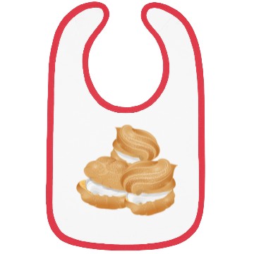 Discover Illustration of three stuffed cream puffs Bibs