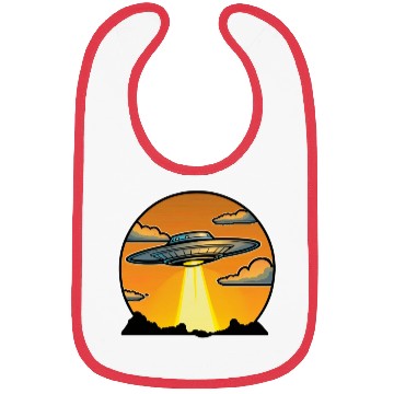 Discover UFO Abduction Sticker Bibs