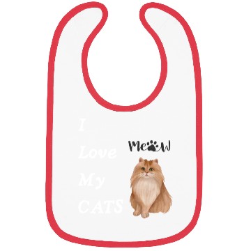 Discover I love my cats - Meow Bibs