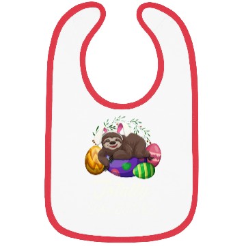 Discover Sloth Easter For Lazy Tired People Bibs