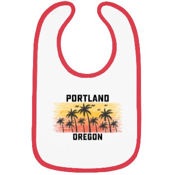 Discover Portland Oregon Summer Retro VIntage Vacation Bibs