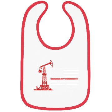 Discover Oilfield Oil Drilling Us Flag Bibs