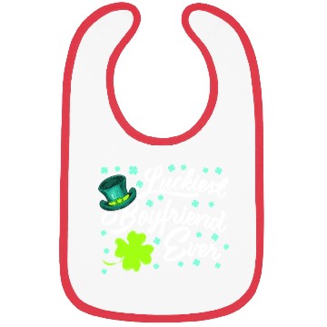 Discover Luckiest Boyfriend Ever Valentine's Day Bibs