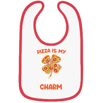 Discover Pizza is my Lucky Charm Pizza Fan Bibs