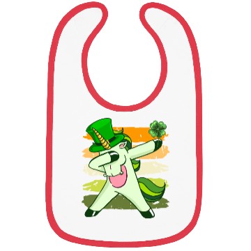 Discover Dabbing unicorn shamrock St. Patrick's Day Bibs