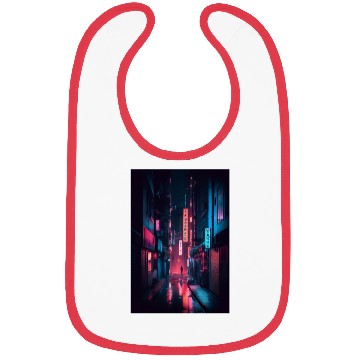 Discover Tokyo Japan Japanese Aesthetic Graphic Night Scene Bibs