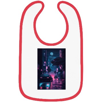 Discover Tokyo Japan Japanese Aesthetic Graphic Night Scene Bibs