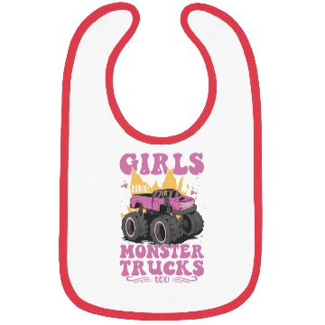 Discover Girls Like Monster Trucks Too Girls Monster Truck Bibs