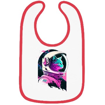 Discover Aesthetic Vaporwave Space Cat 80s 90s Astronaut Bibs