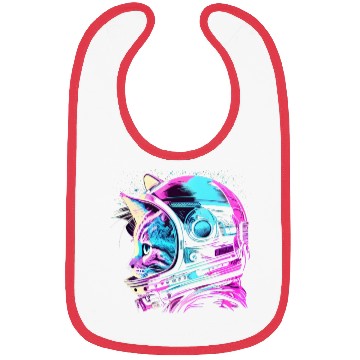 Discover Aesthetic Vaporwave Space Cat 80s 90s Astronaut Bibs