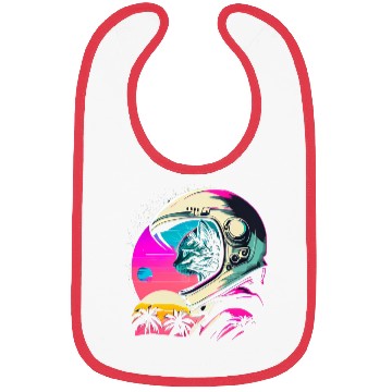 Discover Aesthetic Vaporwave Space Cat 80s 90s Astronaut Bibs