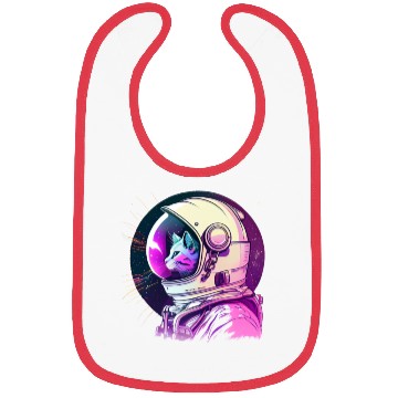 Discover Aesthetic Vaporwave Space Cat 80s 90s Astronaut Bibs