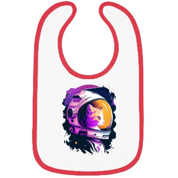 Discover Aesthetic Vaporwave Space Cat 80s 90s Astronaut Bibs