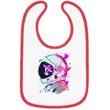 Discover Aesthetic Vaporwave Space Cat 80s 90s Astronaut Bibs