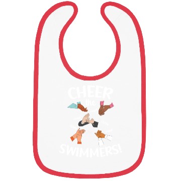 Discover Cheer The Swimmers Clapping Hands Pool Sports Bibs