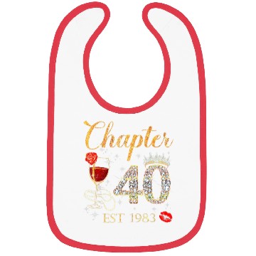 Discover Chapter 40 Years EST 1983 40th Birthday Bibs
