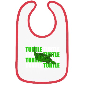 Discover Turtle illustration green Bibs