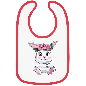 Discover Easter Bunny Cute bunny Flowers Eggs Bibs