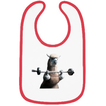 Discover Lama in the gym - lifting weights Bibs