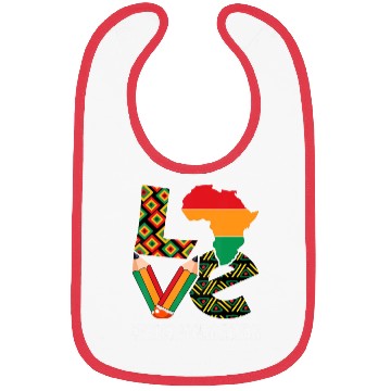 Discover Preschool Teacher Love African American Bibs
