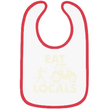 Discover Eat locals Funny Zombie Farmer Tractor Bibs