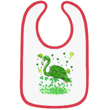Discover Flamingo Lovers Green Saint Patrick Bibs