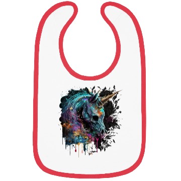 Discover dark unicorn love Bibs