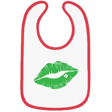 Discover Lips Shamrock Bibs, St Patricks Day Presents