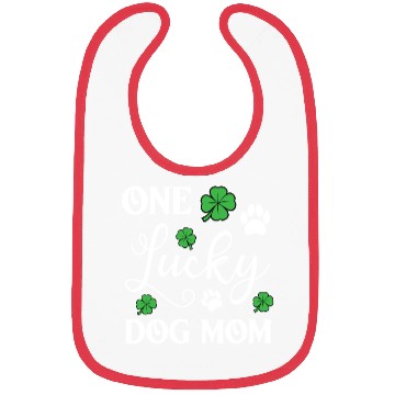 Discover One Lucky Dog Mom Funny St Patricks day Bibs