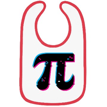 Discover Glitched Out Pi Day Symbol Bibs