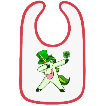 Discover Dabbing unicorn shamrock St. Patrick's Day Bibs