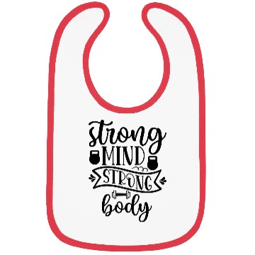 Discover strong mind strong body Bibs