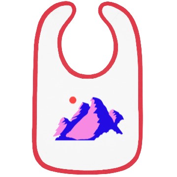 Discover mountains with sun vector Bibs