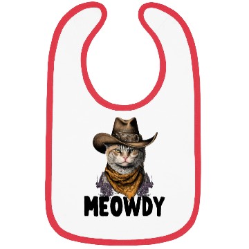 Discover Meowdy Cat Meme Country Meow Howdy Funny Bibs