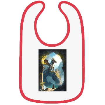 Discover Mystical Dragon Landscape Bibs