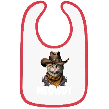 Discover Meowdy Cat Meme Country Meow Howdy Funny Bibs