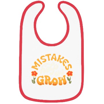 Discover Mistakes Help Us Grow Bibs Positive Groovy Retro