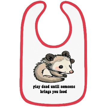 Discover funny opossum play dead Bibs
