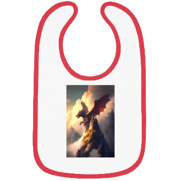 Discover Mystical Dragon in fog Bibs