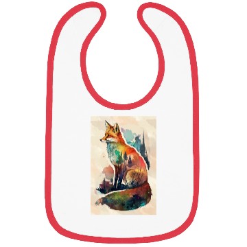 Discover Fox watercolor woodland forest animal wild animal Bibs