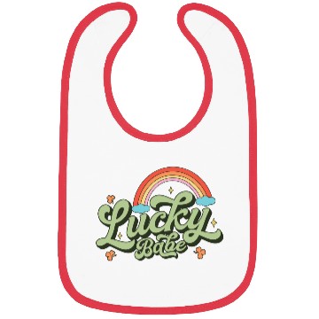 Discover Retro Lucky Babe Rainbow St Patricks Day Bibs