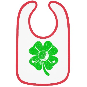 Discover Retro Irish Shamrock Golf Sports Lover St Patrick Bibs
