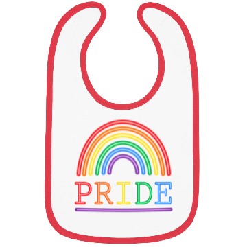 Discover Neon Lights Rainbow Pride Bibs