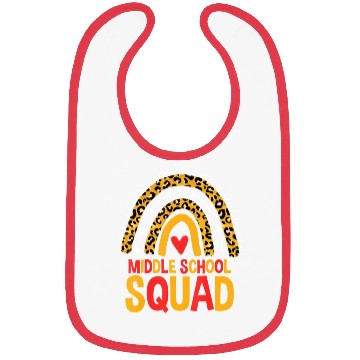 Discover Back To School Leopard Middle School Squad Bibs