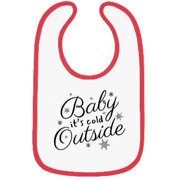 Discover Baby It's Cold Outside Text Design Bibs