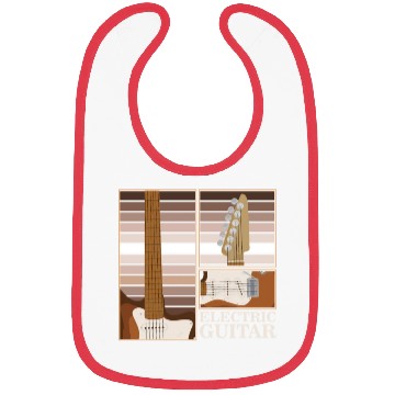 Discover Electric Guitar Player String Instrument Music Bibs