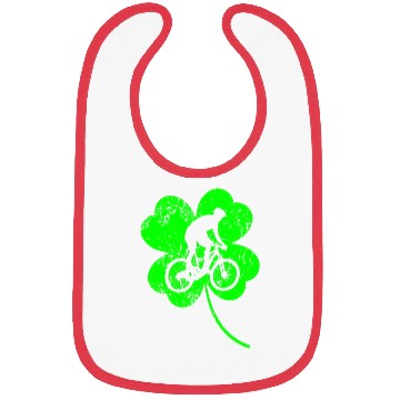 Discover Biking St. Patrick's day shamrock Bibs