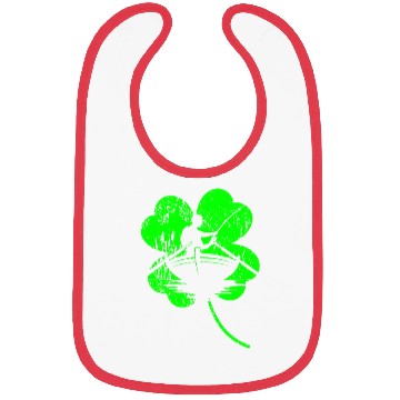 Discover Fishing St. Patrick's day shamrock Bibs